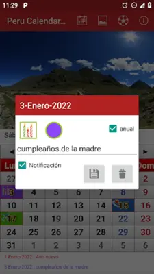 Peru Calendario 2022 android App screenshot 3